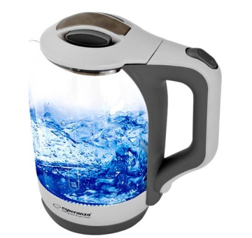 Esperanza Grelnik vode stekleni YUKON 1,7L, bela barva, 1500W