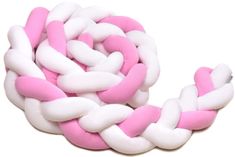 T-tomi Pletena blazina, 360 cm, bela in roza