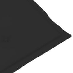 Vidaxl Blazine za vrtne stole 6 kosov črne 120x50x4 cm