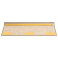 Greatstore Samolepilne preproge za stopnice sisal 15 kosov 56x25 cm