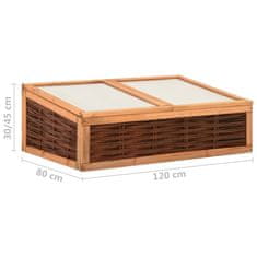 Vidaxl Rastlinjak 120x80x45 cm trdna borovina in vrba