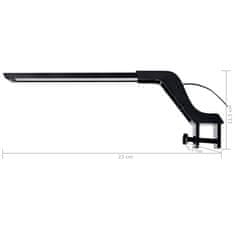Vidaxl LED svetilka za akvarij s spono 25-45 cm modra in bela