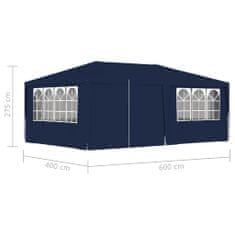shumee Profesionalen vrtni šotor s stranicami 4x6 m moder 90 g/m2