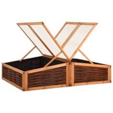 Vidaxl Rastlinjak 240x80x45 cm trdna borovina in vrba