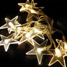 Linder Exclusiv Božična svetlobna veriga 48 LED zvezd tople bele barve
