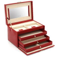 Friedrich Lederwaren Škatla za nakit rdeča / bež Jolie 23255-40