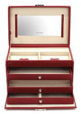 Friedrich Lederwaren Škatla za nakit rdeča / bež Jolie 23255-40