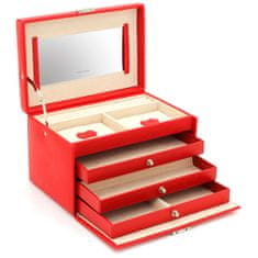 Friedrich Lederwaren Škatla za nakit rdeča / bež Jolie 23256-40