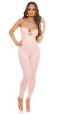 Amiatex Ženske overall hlače 75154, prašna roza, 12