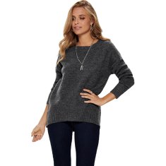ONLY Ženski pulover ONLNANJING 15173800 Dark Grey Melange (Velikost XS)
