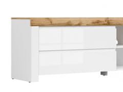 Black Red White TV mizica Holten RTV2S - bela / wotan hrast / beli sijaj