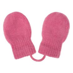 NEW BABY Otroške zimske rokavice roza - 56 (0-3m)