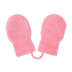 NEW BABY Otroške zimske rokavice svetlo roza - 56 (0-3m)