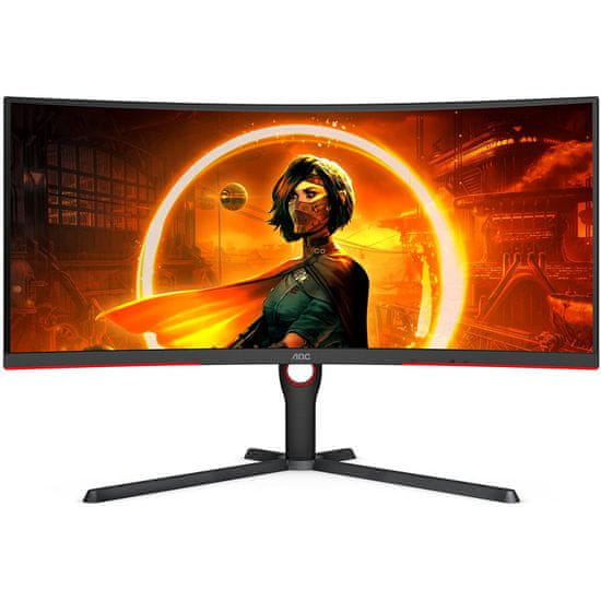 AOC CU34G3S gaming monitor, 86,36 cm (34''), Ultra Wide, 165Hz, ukrivljen (CU34G3S/BK)