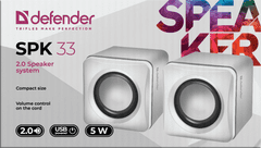 Defender  SPK 33 zvočniki 2.0, 5W, USB, bela