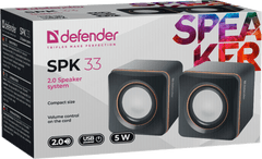 Defender SPK 33 zvočniki 2.0, 5W, USB, crna