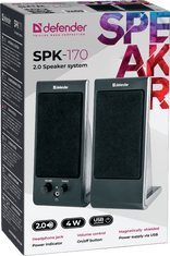 Defender SPK 170 zvočniki 2.0, 4W, USB, crna