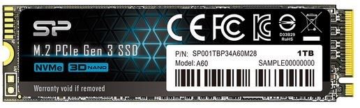Silicon Power SSD 1TB M.2 PCI-E Ace A60 Gen 3x4 NVMe do 2200MB/s