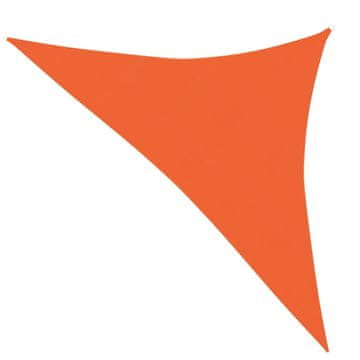 Vidaxl Senčno jadro 160 g/m² oranžno 3x3x4,2 m HDPE