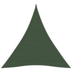 Vidaxl Senčno jadro 160 g/m2 temno zeleno 4x5x5 m HDPE