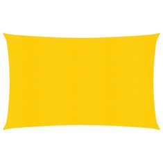 Greatstore Senčno jadro 160 g/m² rumeno 2x4 m HDPE