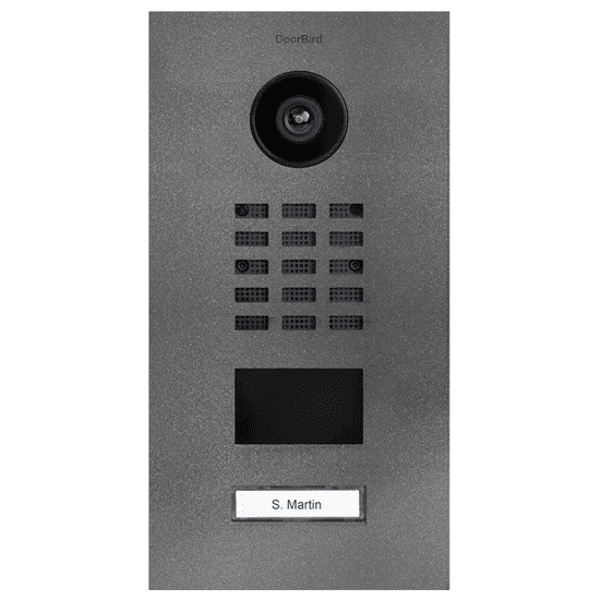 Doorbird D2101V IP video domofon - DB703 (antracit s kristalčki)