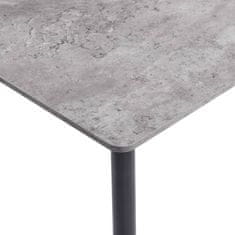 Vidaxl Jedilna miza siva 120x60x75 cm mediapan