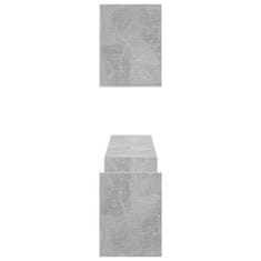 Vidaxl Stenska polica 2 kosa betonsko siva 100x15x20 cm iverna plošča