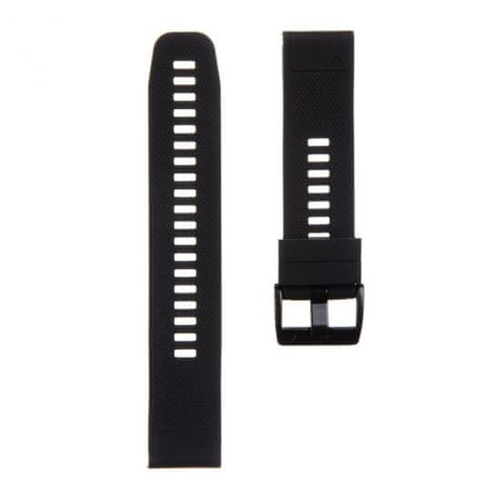 Quick Fit, silikonski pašček za Garmin pametno uro, 22 mm, črn - odprta embalaža