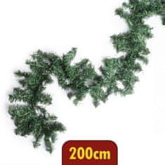 Family Christmas Grilanda zelena, bor, bujna - 200 cm