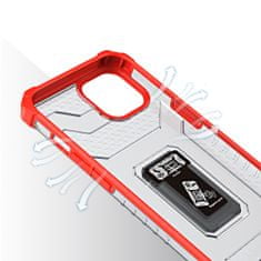 MG Crystal Ring plastika ovitek za iPhone 13, rdeča