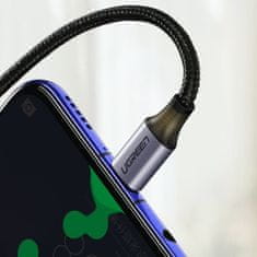 Ugreen Angled kabel USB-C / USB-C PD 60W 3A 1m, črna