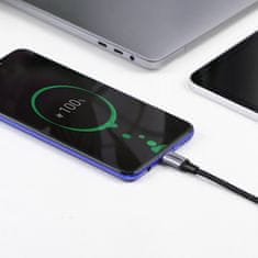 Ugreen Angled kabel USB-C / USB-C PD 60W 3A 1m, črna