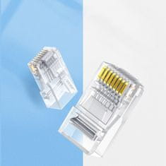 Ugreen 100x priključek RJ45 8P8C Cat6, prozoren