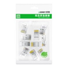 Ugreen 10x priključek RJ45 8P8C Cat6, prozoren