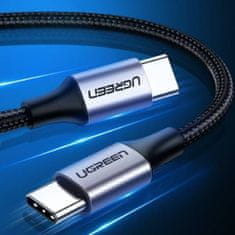 Ugreen US261 kabel USB-C / USB-C QC 60W 3A 1m, črna