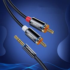 Ugreen AV116 avdio kabel 3.5mm mini jack / 2RCA M/M 2m, črna