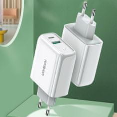 Ugreen CD170 polnilnik USB-C / USB QC 4.0 PD 36W , bela
