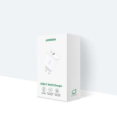 Ugreen CD170 polnilnik USB-C / USB QC 4.0 PD 36W , bela