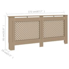 Vidaxl Pokrov za radiator 172x19x81,5 cm mediapan