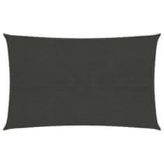 Vidaxl Senčno jadro 160 g/m2 antracitno 2,5x4 m HDPE