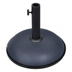 Vidaxl Podstavek za senčnik 11 kg temno siv jeklo in cement