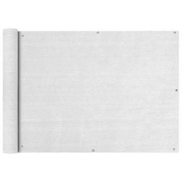 Vidaxl Balkonsko Platno HDPE 75x400 cm Bele Barve