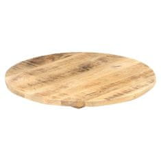 Vidaxl Mizna plošča iz trdnega mangovega lesa okrogla 25-27 mm 80 cm