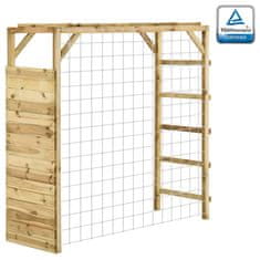 Vidaxl Plezalni okvir z nogometnim golom 170x60x170 cm borovina