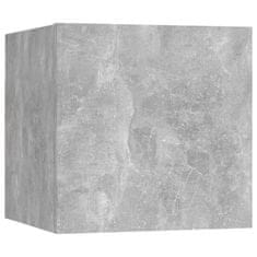 Vidaxl Stenske TV omarice 4 kosi betonsko sive 30,5x30x30 cm