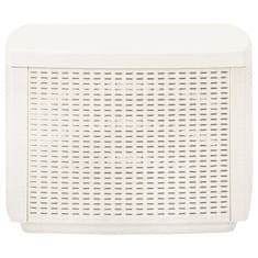 Vidaxl Vrtna miza bela 53x53x40 cm plastika