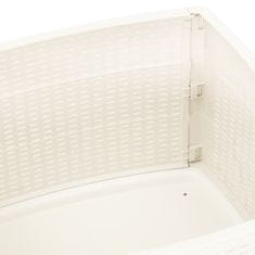 Vidaxl Vrtna miza bela 53x53x40 cm plastika