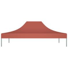 Vidaxl Streha za vrtni šotor 4x3 m terakota 270 g/m2