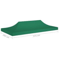 Vidaxl Streha za vrtni šotor 6x3 m zelena 270 g/m2